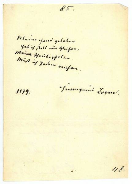 Eigenh. Zitat mit U.