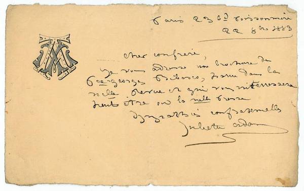 Eigenh. Brief mit U.