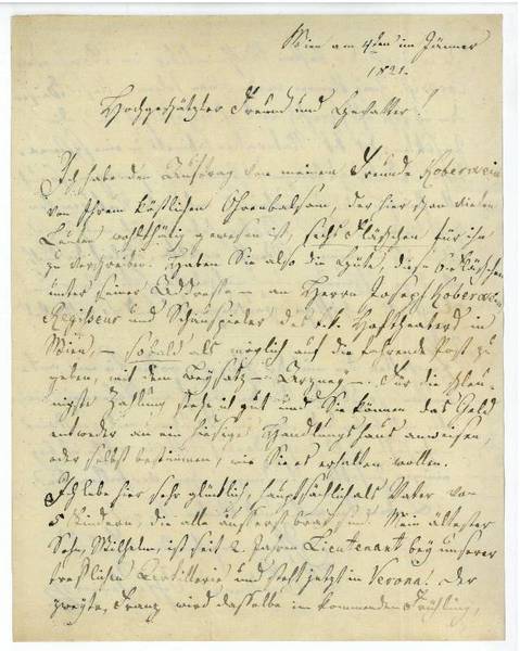 Eigenh. Brief mit U.