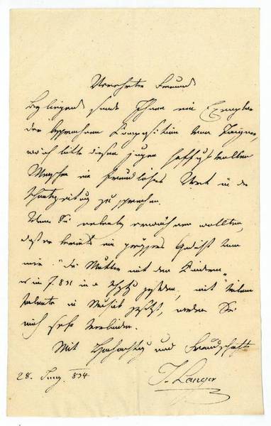 Eigenh. Brief mit U.
