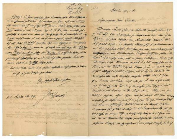 Eigenh. Brief mit U.