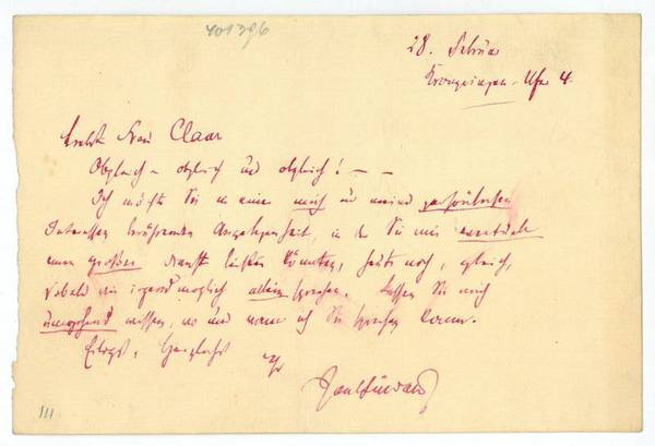 Eigenh. Brief mit U.