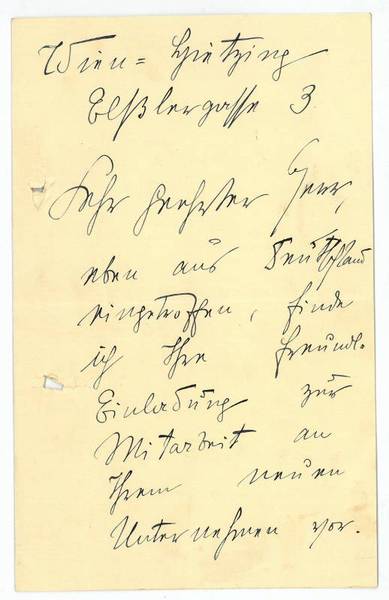 Eigenh. Brief mit U.