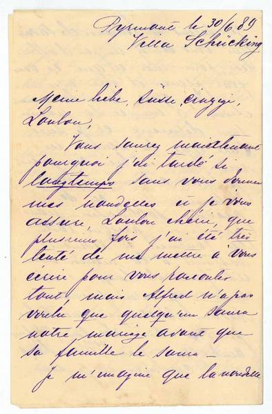 Eigenh. Brief mit U.