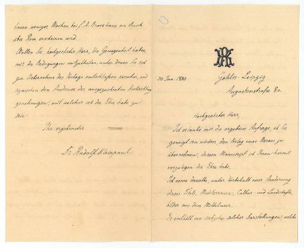 Eigenh. Brief mit U.