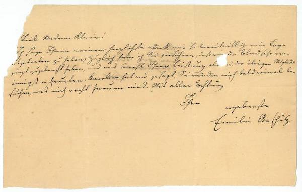 Eigenh. Brief mit U.