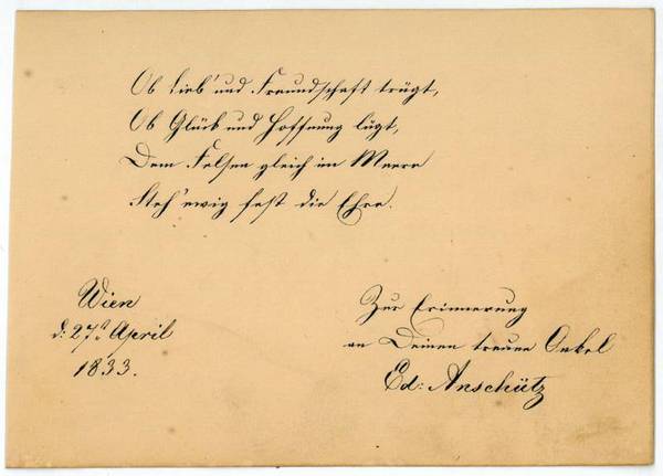 Eigenh. Zitat mit U.