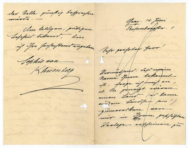 Eigenh. Brief mit U.