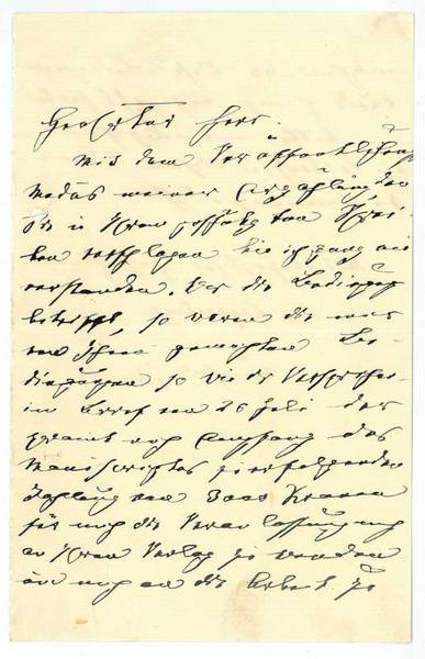 Eigenh. Brief mit U.