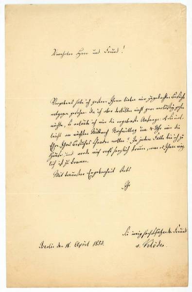 Eigenh. Brief mit U.