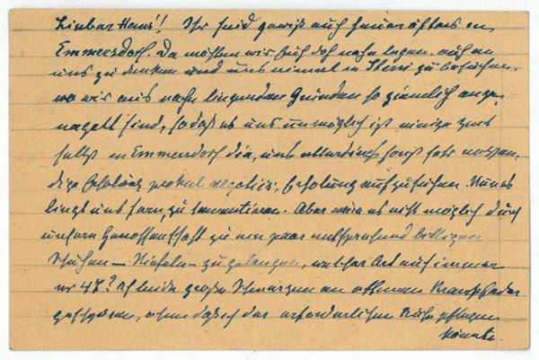 Eigenh. Brief mit U.