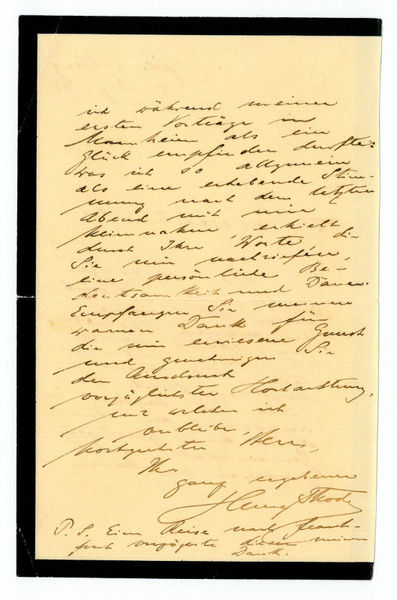 Eigenh. Brief mit U.