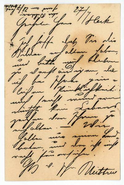 Eigenh. Brief mit U.