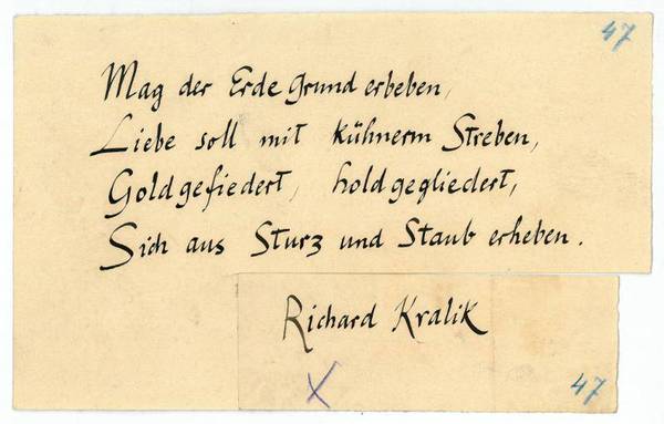 Eigenh. Widmung mit U.