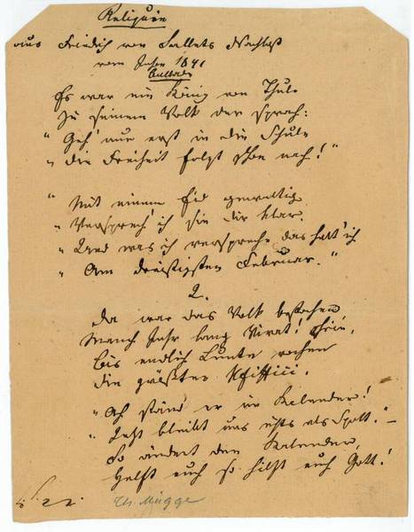 Eigenh. Schriftstück.