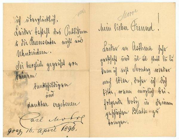 Eigenh. Brief mit U.