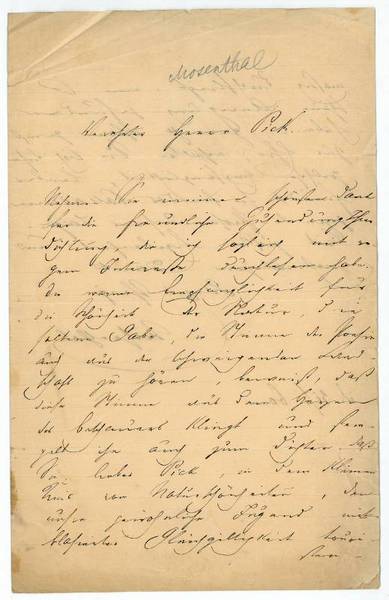 Eigenh. Brief mit U.
