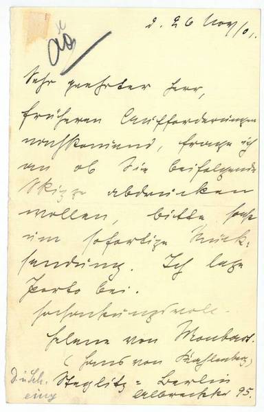 Eigenh. Brief mit U.