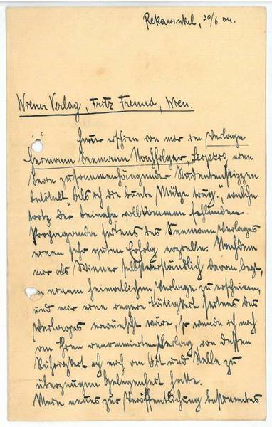 Eigenh. Brief mit U.