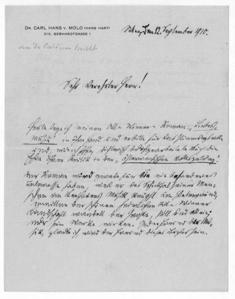 Eigenh. Brief mit U.