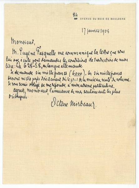 Eigenh. Brief mit U.