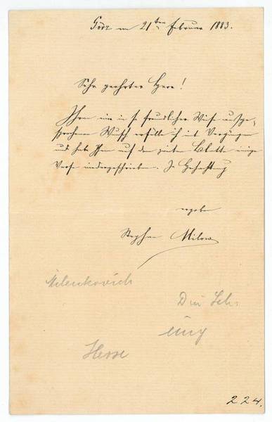 Eigenh. Brief mit U. und eigenh. Albumblatt mit U.