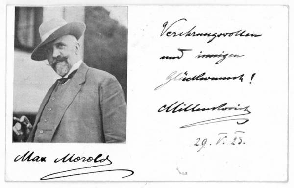 Eigenh. Portraitpostkarte mit U.