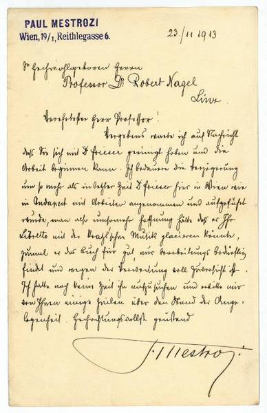 Eigenh. Brief mit U.