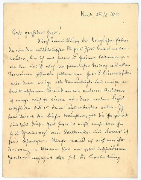 Eigenh. Brief mit U.