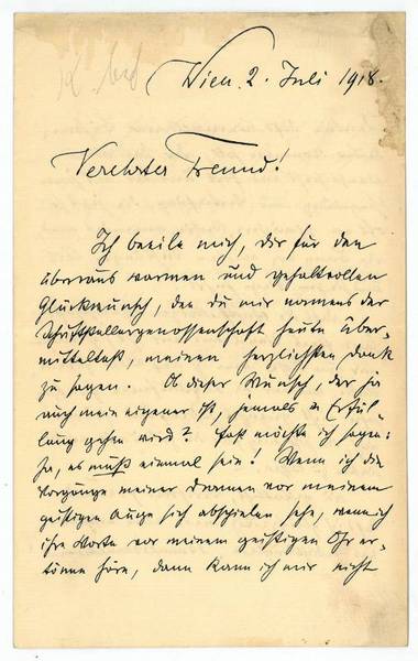 Eigenh. Brief mit U.