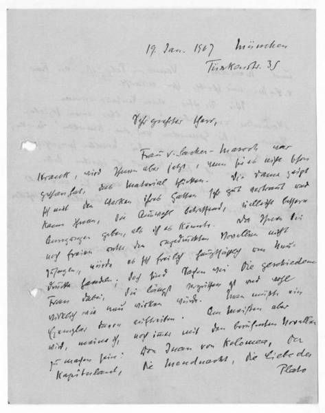 Autograph letter signed ("Heinrich Mann").