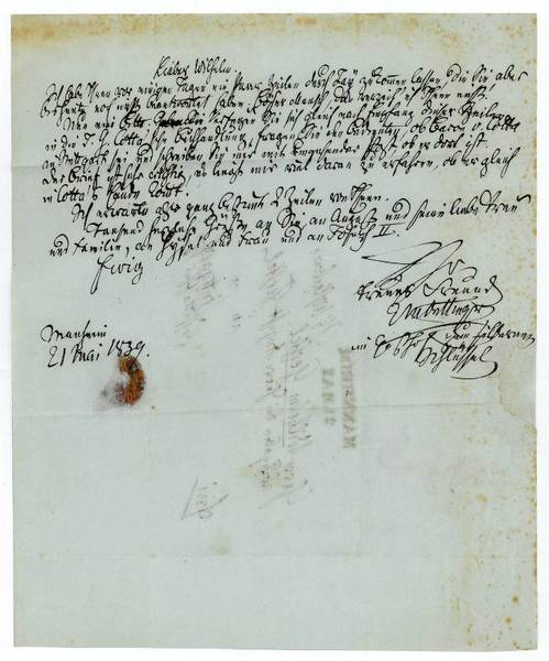 Eigenh. Brief mit U.