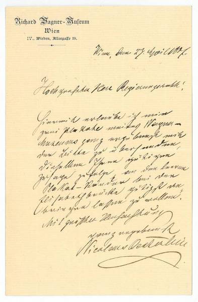 Eigenh. Brief mit U.