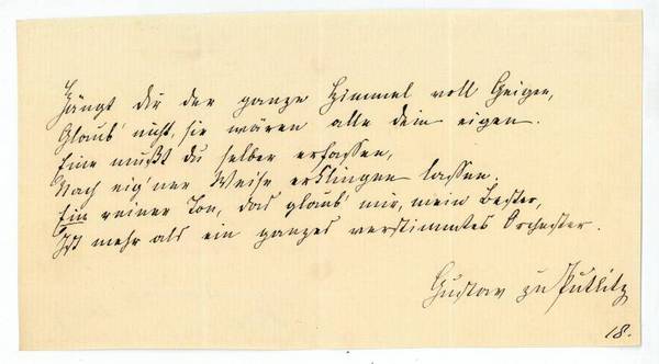 Eigenh. Albumblatt mit U.