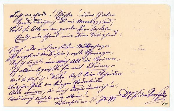 Eigenh. Brief sowie Albumblatt mit U.