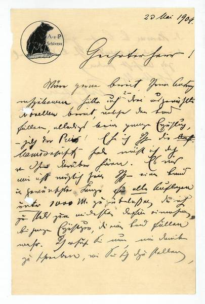 Eigenh. Brief mit U.
