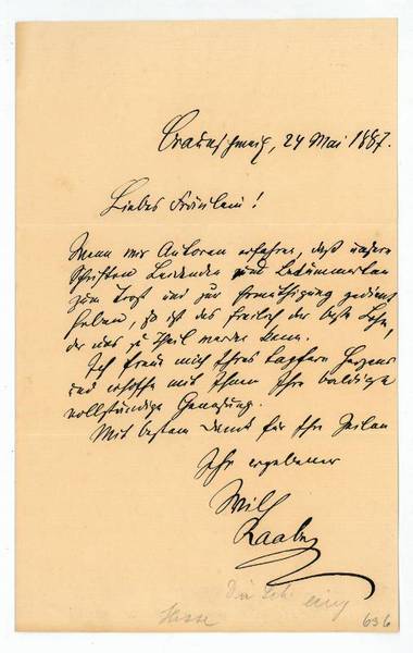 Eigenh. Brief mit U. ("WilhRaabe").