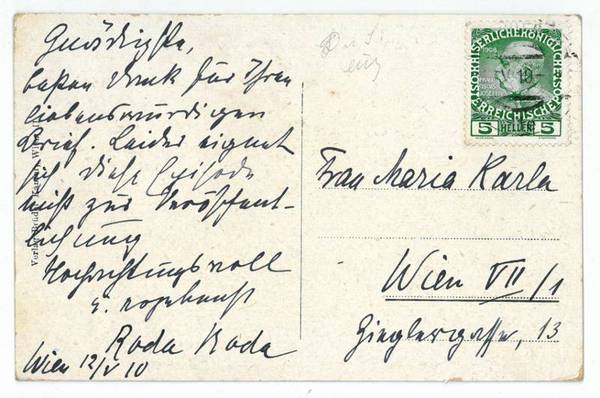 Eigenh. Bildpostkarte mit U.