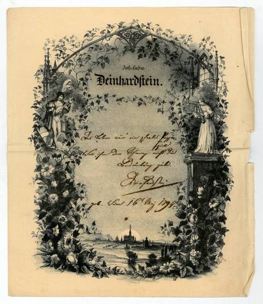 Eigenh. Albumblatt mit U.