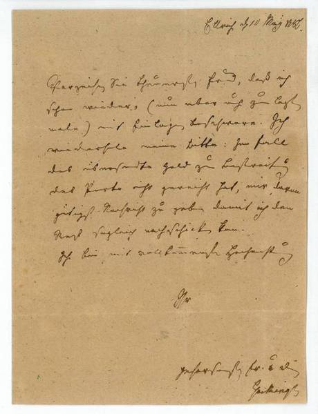 Eigenh. Brief mit U. ("Göckingk").