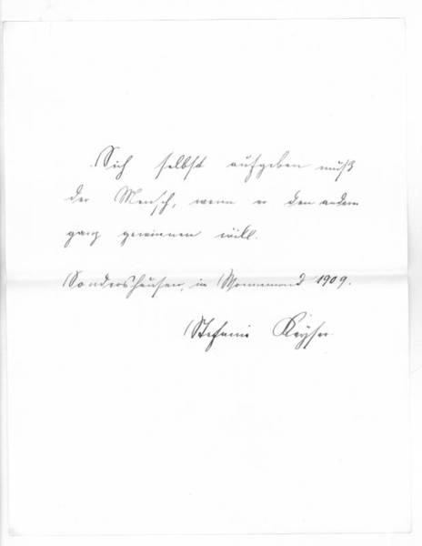 Eigenh. Albumblatt mit U.