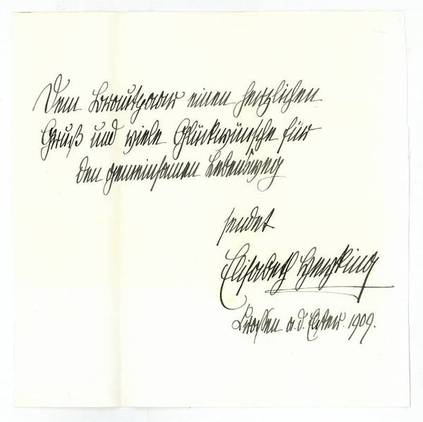 Eigenh. Widmung mit U.