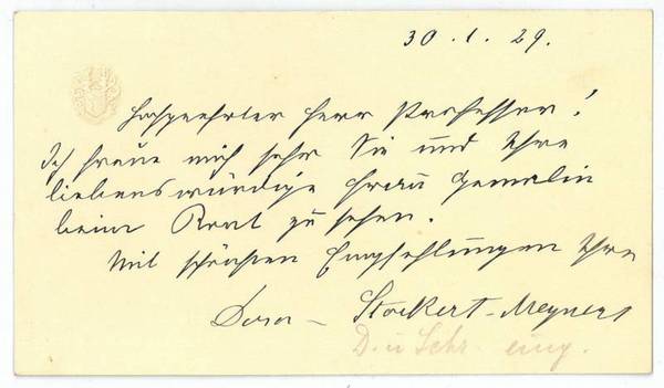 Eigenh. Brief mit U.