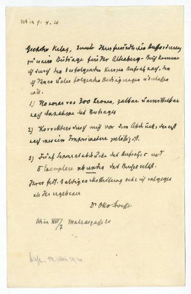 Eigenh. Brief mit U.