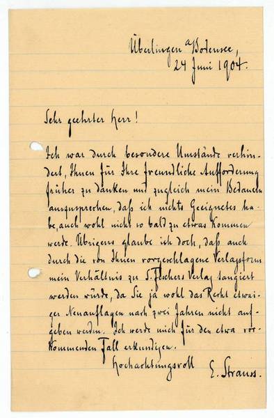 Eigenh. Brief mit U.
