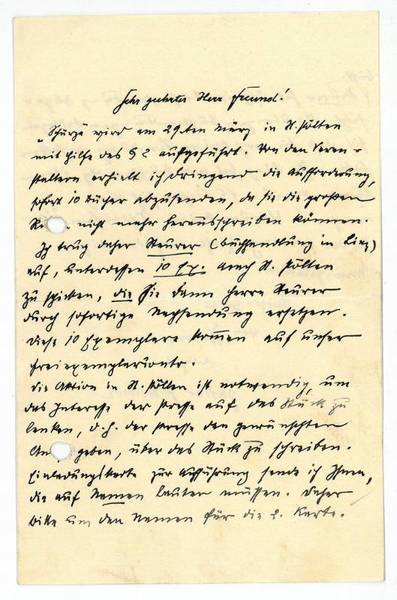 Eigenh. Brief mit U.