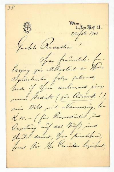 Eigenh. Brief mit U.