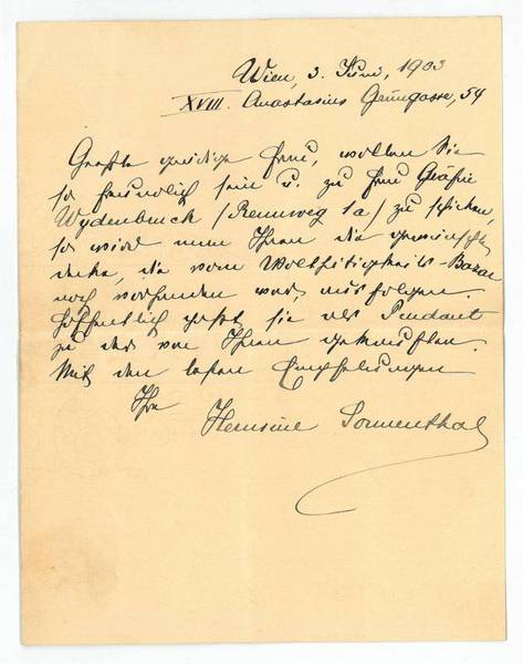 Eigenh. Brief mit U.