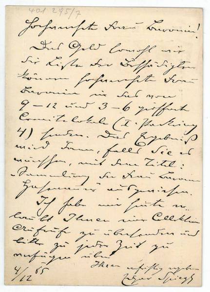 Eigenh. Brief mit U.