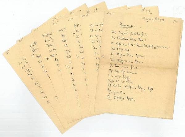 Eigenh. Gedicht "Marianne" mit U.